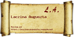 Laczina Auguszta névjegykártya